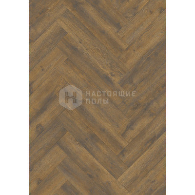 ПВХ плитка замковая Pergo Vorma pad pro V4524-40287 Вековой дуб темный елочка, 630*126*6 мм