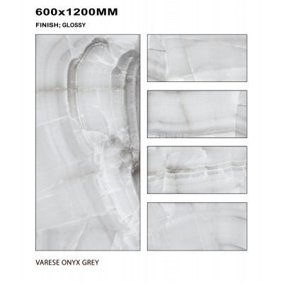 Керамогранит Kevis Glossy Varese Onyx Grey, 1200*600*9 мм