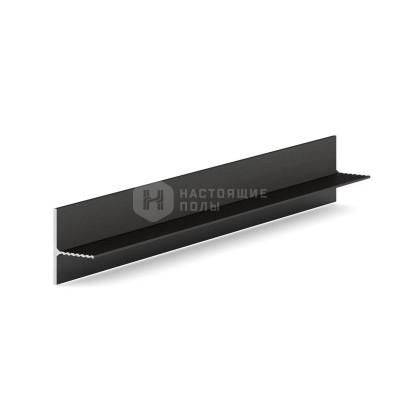 Металлический теневой плинтус Laconistiq 34-11-300 Reverse Черный анодированный, 3000*36*16 мм