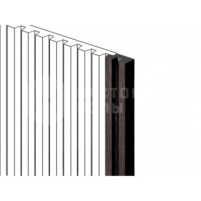 Молдинг для стеновых панелей Hiwood LF124B BR395NK, 2700*23.6*11 мм