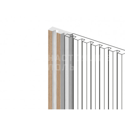 Молдинг для стеновых панелей Hiwood LF129A BR41N, 2700*33.6*11 мм