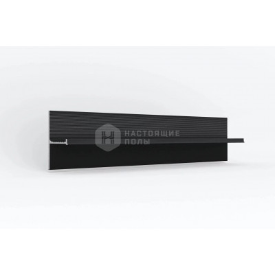 Металлический теневой плинтус Laconistiq 31-31-300 Regular 45 Черный муар, 3000*45*15 мм