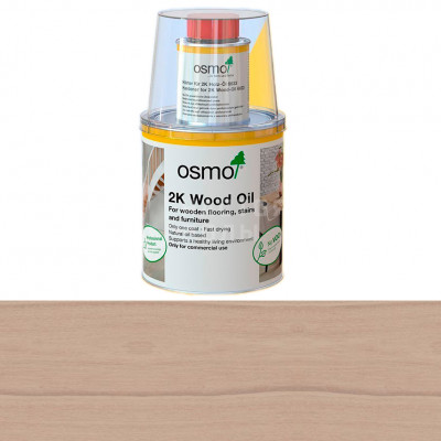 Масло для древесины Osmo 2K Holz-Öl 6118 Светло-серое прозрачное (1 л)