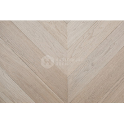 Инженерная доска HM Flooring елочка Дуб White, 785*125*14 мм