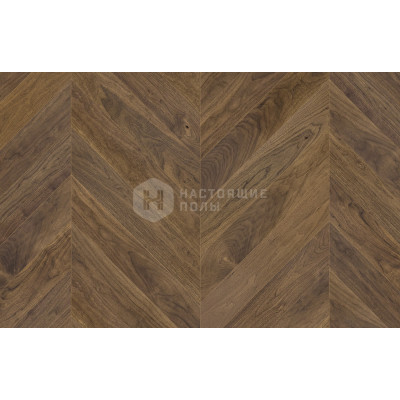 Паркет Елочка Esta Parket Chevron 35002 Орех Extra Matt AB, брашированный под матовым лаком, 550*120*14 мм