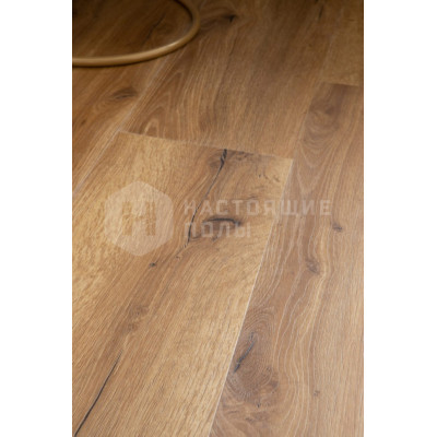 Инженерная доска The Oak Factory Meran брашированный, твердый воск, 1200-2400*192*13 мм