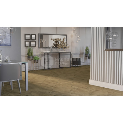 Паркет Французская елочка Barlinek Chevron 1WV000012 Дуб Ontario брашированный под маслом, 725*130*14 мм