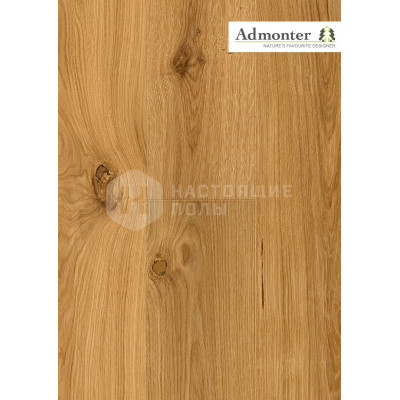 Инженерная доска Admonter 115278 Дуб Натурель брашированный, натуральное масло, 2400*240*15 мм