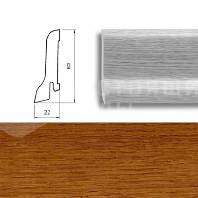 Шпонированный плинтус Pedross Дуб Эстрелла, 2500*60*22 мм