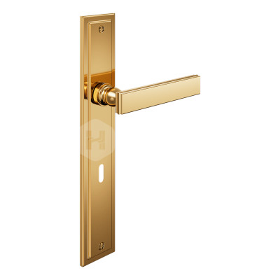 Дверная ручка на планке с отверстием под ключ буратино dnd Lucrezia 02 LT10P PVD-BG