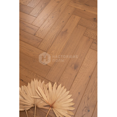 Паркет Елочка Polarwood Herringbone 1019ACHB8TAMA124 Дуб Тамань брашированный под натуральным маслом, 600*100*14 мм