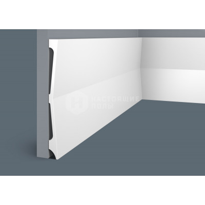 Белый плинтус Cosca Decor PX039 под покраску, 2000*185*16 мм