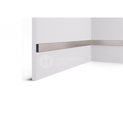 Настенная рейка Cosca Decor RX010-052 Хром матовый, 3000*30*10 мм