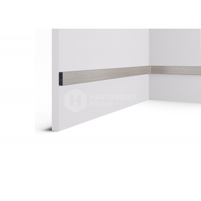 Настенная рейка Cosca Decor RX010-055 Платина матовая, 2000*30*10 мм