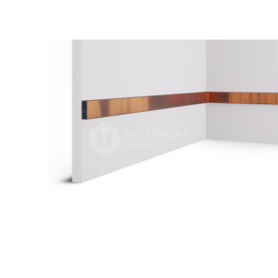 Настенная рейка Cosca Decor RX010-056 Медь красная, 2000*30*10 мм