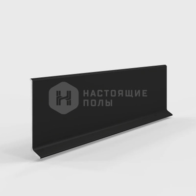 Алюминиевый клеевой плинтус Laconistiq 63-21-250 Adhesive 80 Черный матовый, 2500*80*11 мм