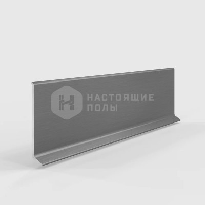 Алюминиевый клеевой плинтус Laconistiq 60-13-250 Adhesive 60 Серебро анодированное, 2500*60*11 мм