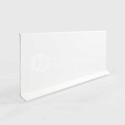 Алюминиевый клеевой плинтус Laconistiq 63-22-250 Adhesive 80 Белый матовый, 2500*80*11 мм