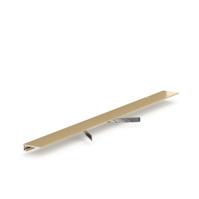 Металлический плинтус Laconistiq 15-14/1-245 micro 15 classic Gold Edition, 2450*5*15 мм