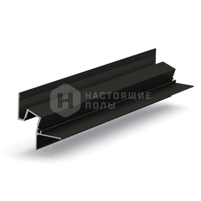 Теневой потолочный профиль Laconistiq 51-31-300 Gips под подсветку Черный муар, 3000*43.8*44.1 мм