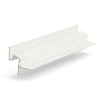 Теневой потолочный профиль Laconistiq 51-22-300 Gips под подсветку Белый матовый, 3000*43.8*44.1 мм