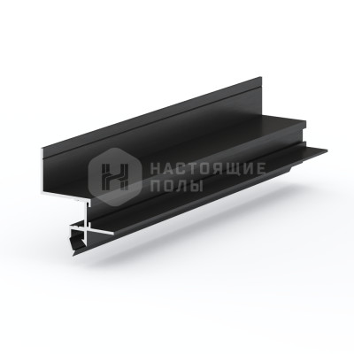 Теневой потолочный профиль Laconistiq 54-31-300 Gips Ultra Черный муар, 3000*42.5*37 мм