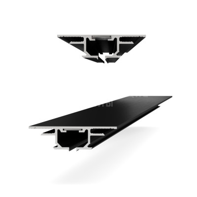 Теневой потолочный профиль Laconistiq 55-31-300 Gardina Черный муар, бегунки+заглушки в комплекте, 3000*50*14 мм