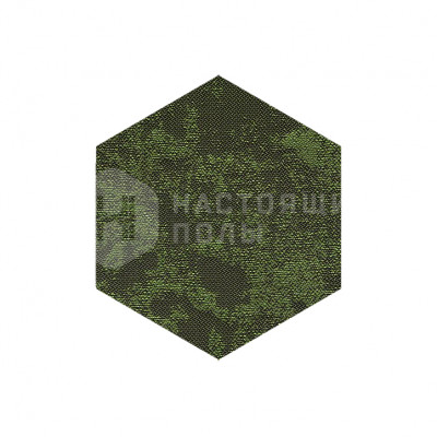 ПВХ плитка плетеная клеевая Dickson Boreal BORE J580 Evergreen Hexagon, 500*433*4 мм