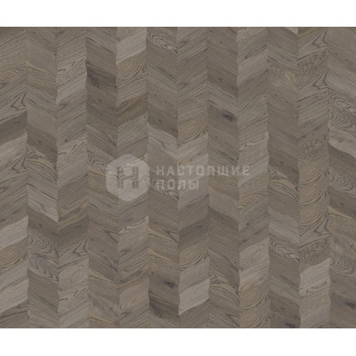 Паркет Елочка Coswick Оттенки серого 1198-1230-10 Дуб Скалистый риф Чайный лист Селект энд Бэттер шелковое масло, 350*190*15 мм