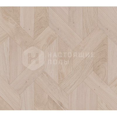 Модульный паркет Coswick Белые ночи 1150-1842-10 Дуб Акварельный белый Кофейное зерно Селект энд Бэттер шелковое масло ультраматовое, 433.8*127*19.05 мм