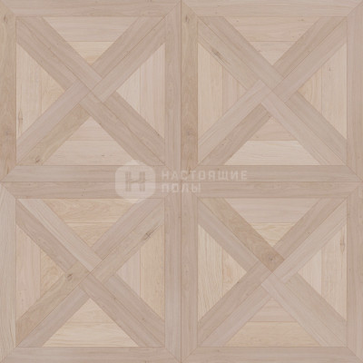 Модульный паркет Coswick Белые ночи 1144-1842-10 Дуб Акварельный белый Трианон Селект энд Бэттер шелковое масло ультраматовое, 635*635*19.05 мм