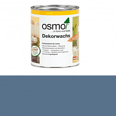 Цветное декоративное масло Osmo Dekorwachs Transparent Tone 3152 Синее прозрачное (0.125л)