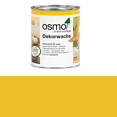 Цветное декоративное масло Osmo Dekorwachs Transparent Tone 3124 Желтое прозрачное (2.5 л)