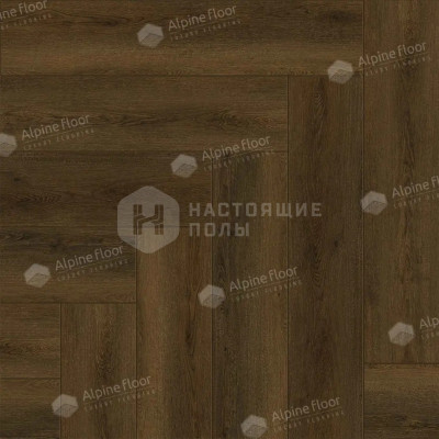 ПВХ плитка клеевая елочка Alpine Floor Parquet LVT ECO 16-33 Дуб Далим, 590*118*2.5 мм