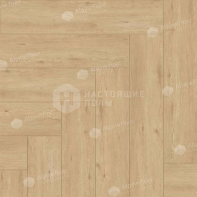 ПВХ плитка клеевая елочка Alpine Floor Parquet LVT ECO 16-26 Дуб Лесат, 590*118*2.5 мм