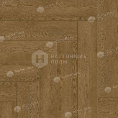 ПВХ плитка клеевая елочка Alpine Floor Parquet LVT ECO 16-32 Дуб Селена, 590*118*2.5 мм