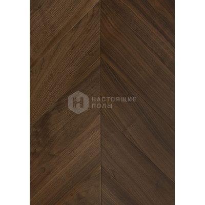 Паркет французская елочка Karelia Earth 1179ABCV8HARM111 Орех Американский Harmonic CV, 625*125*14 мм