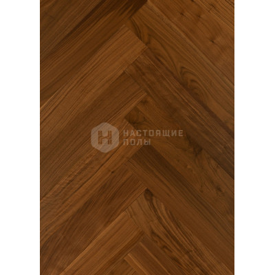 Паркет елочка Karelia Earth 1179ABHB8HARM111 Орех Американский Harmonic HB, 600*125*14 мм