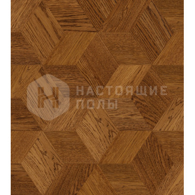 Мозаичный паркет Coswick Ромб Таинственный лес 1197-1204-10 Дуб Орех Селект энд Бэттер шелковое масло, 220*190*15 мм