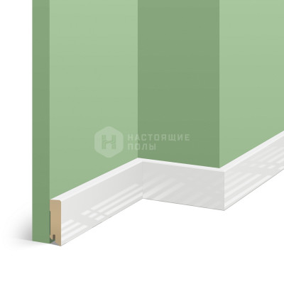 Плинтус Pedross 5912 белый глянцевый, 2500*70*18 мм