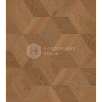 Мозаичный паркет Coswick Ромб Дизайнерские решения 1197-3882-20 Дуб Сибуми 1 Коммон шелковое масло ультраматовое, 220*190*15 мм