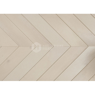 Паркет французская елка AlixFloor ALX1053CV Дуб кристально-белый, 600*100*15 мм