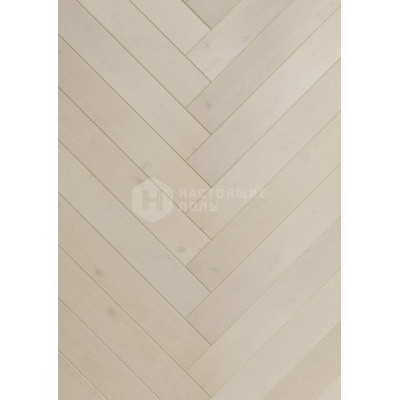 Паркет английская елка AlixFloor ALX1053HB Дуб кристально-белый, 600*100*15 мм