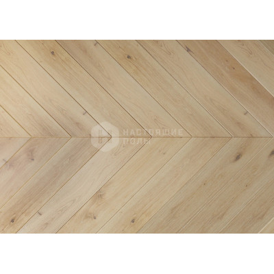 Паркет французская елка AlixFloor ALX1054CV Дуб пуро белый, 600*100*15 мм