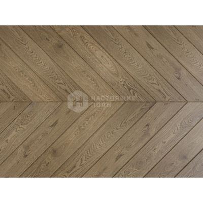 Паркет французская елка AlixFloor ALX1058CV Дуб кантри темный, 600*100*15 мм