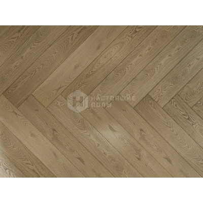 Паркет английская елка AlixFloor ALX1058HB Дуб кантри темный, 600*100*15 мм