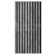 Бетон, черный войлок 1200*600*9 мм, рейки 25*6 мм