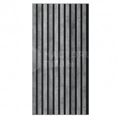 Бетон, черный войлок 1200*600*9 мм, рейки 40*6 мм