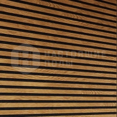 Дуб золотой, черный войлок 2750*600*9 мм, рейки 25*6 мм