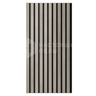 Гибкая акустическая панель Artiva N2 Дуб кремовый, черный войлок 1200*600*9 мм, рейки 40*6 мм